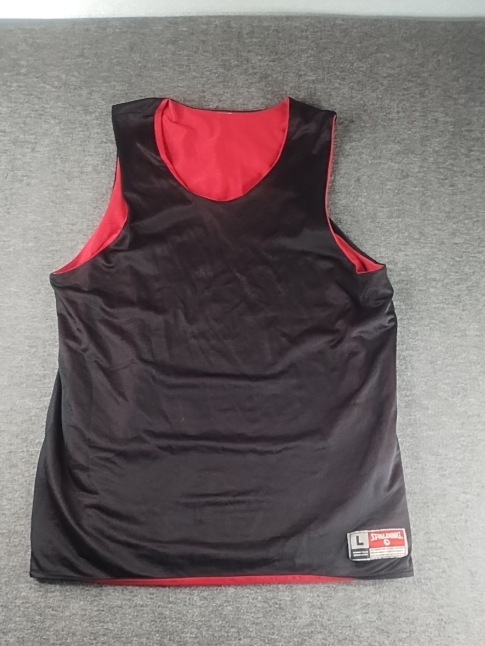 Spalding Reversible Basketball Jersey - Black & Red Contrast Y2K